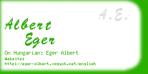 albert eger business card